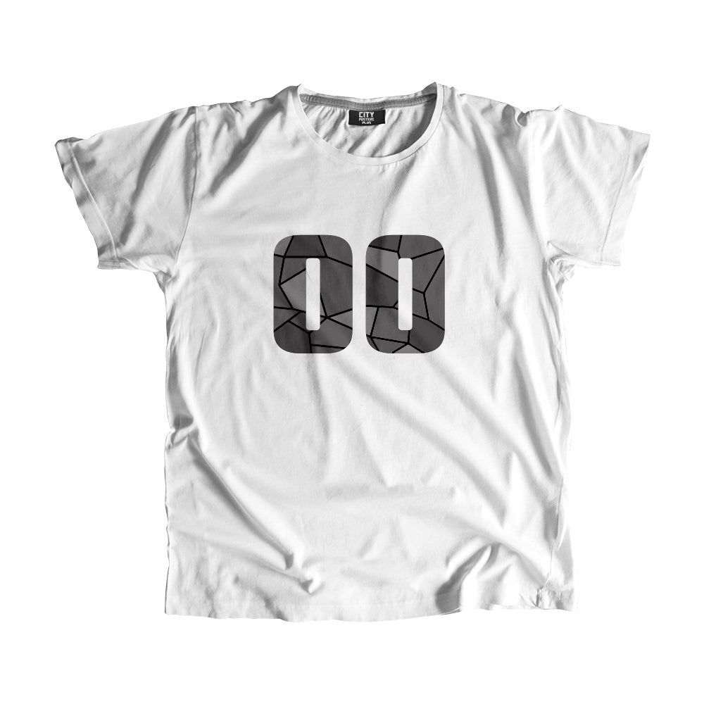 00 Number Men Unisex T-Shirt (White)