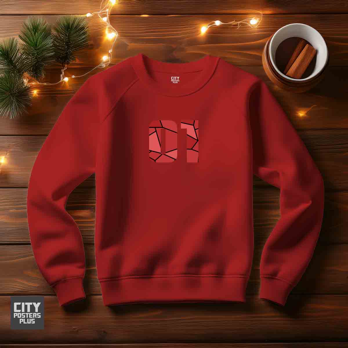01 Number Unisex Sweatshirt (Red)