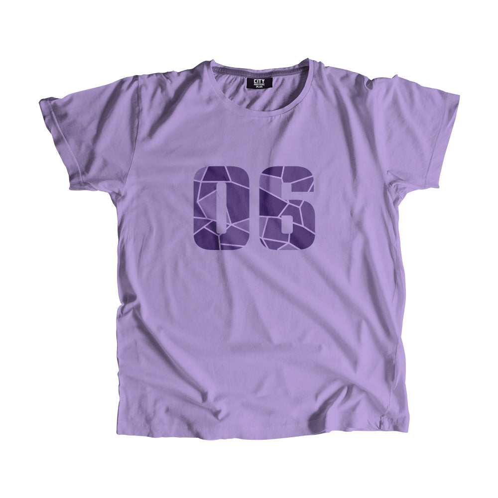 06 Number Men Unisex T-Shirt (Iris Lavender)
