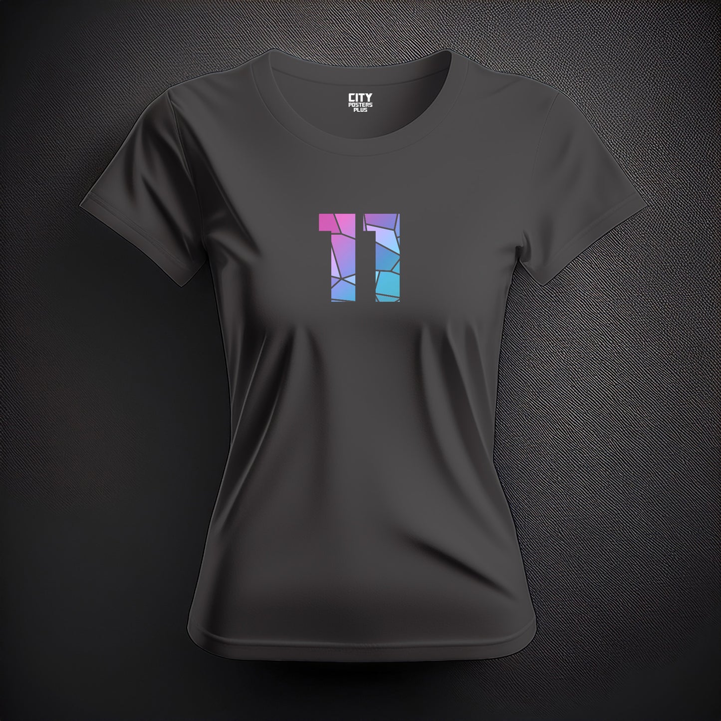 11 Number Women T-Shirt (Charcoal Grey)