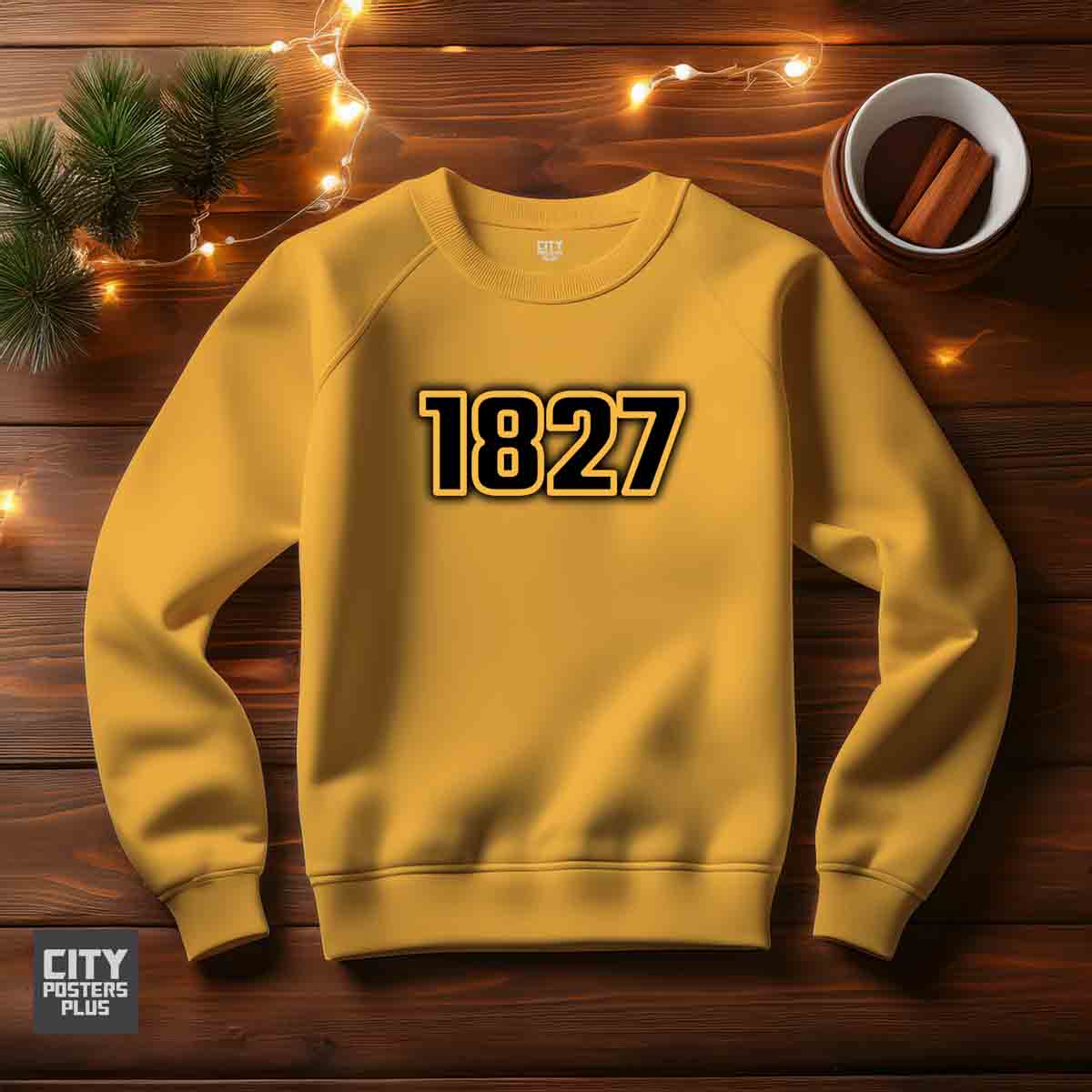1827 Year Men Unisex Sweatshirt (Golden Yellow)