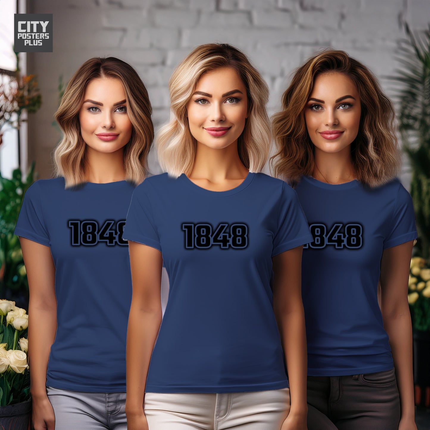 1848 Year Women T-Shirt (Navy Blue)