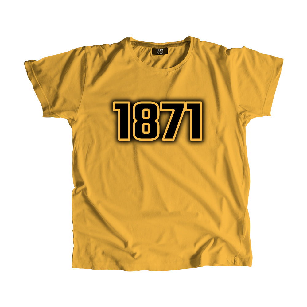 1871 Year Men Unisex T-Shirt (Golden Yellow)