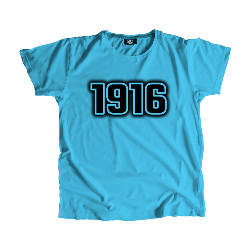 1916 Year Men Unisex T-Shirt (Sky Blue)