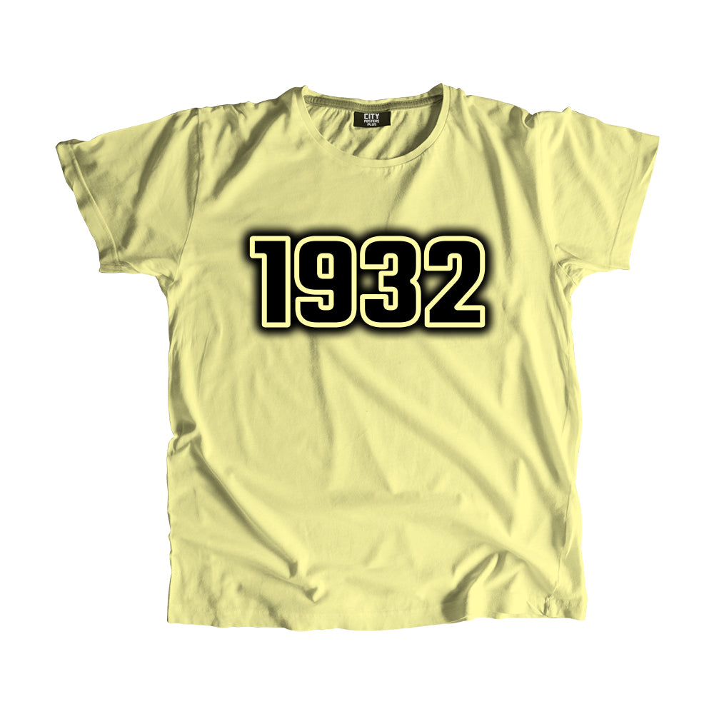 1932 Year Men Unisex T-Shirt (Butter Yellow)