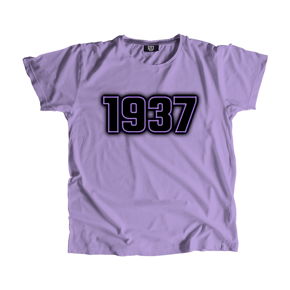 1937 Year Men Unisex T-Shirt (Iris Lavender)