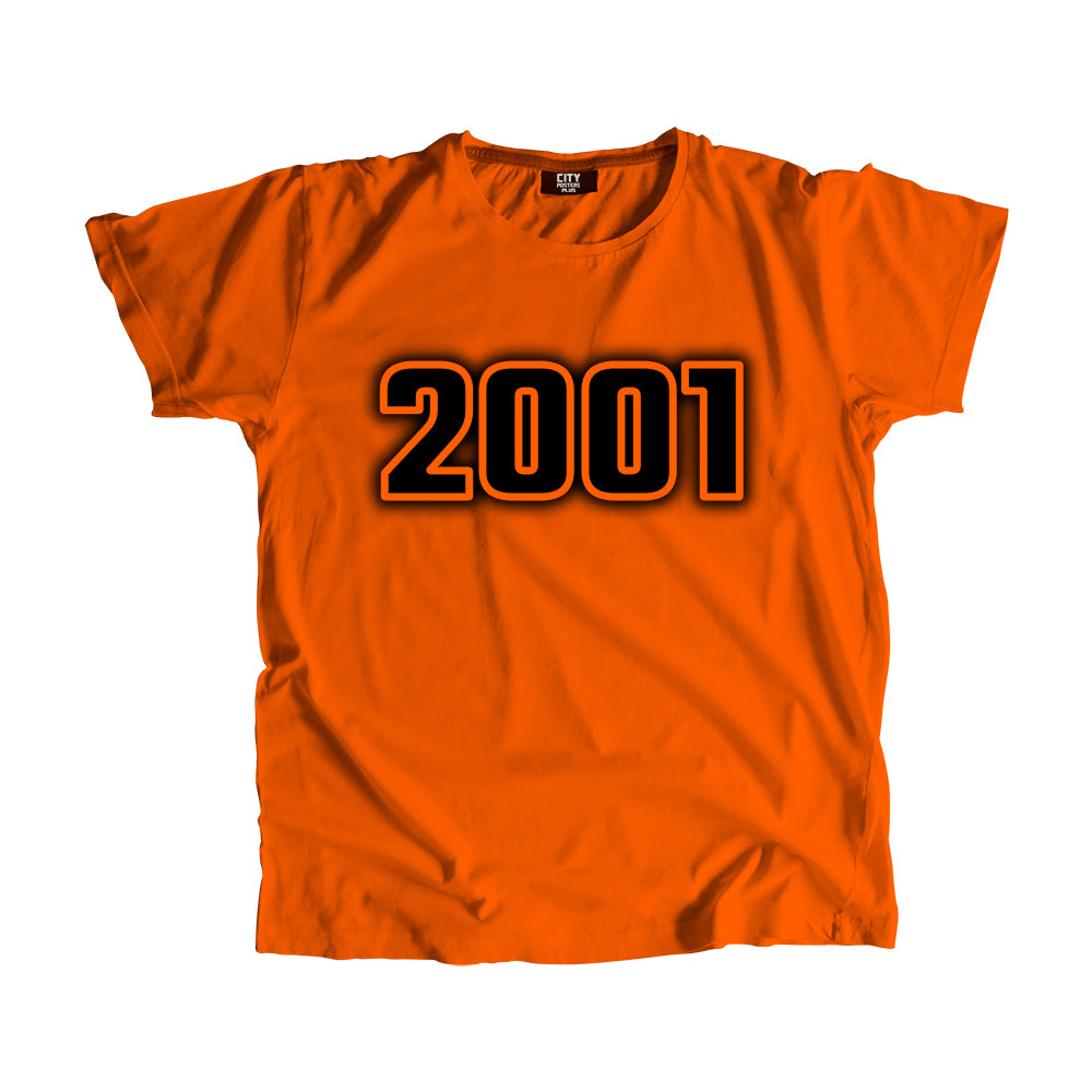 2001 Year Men Unisex T-Shirt (Orange)