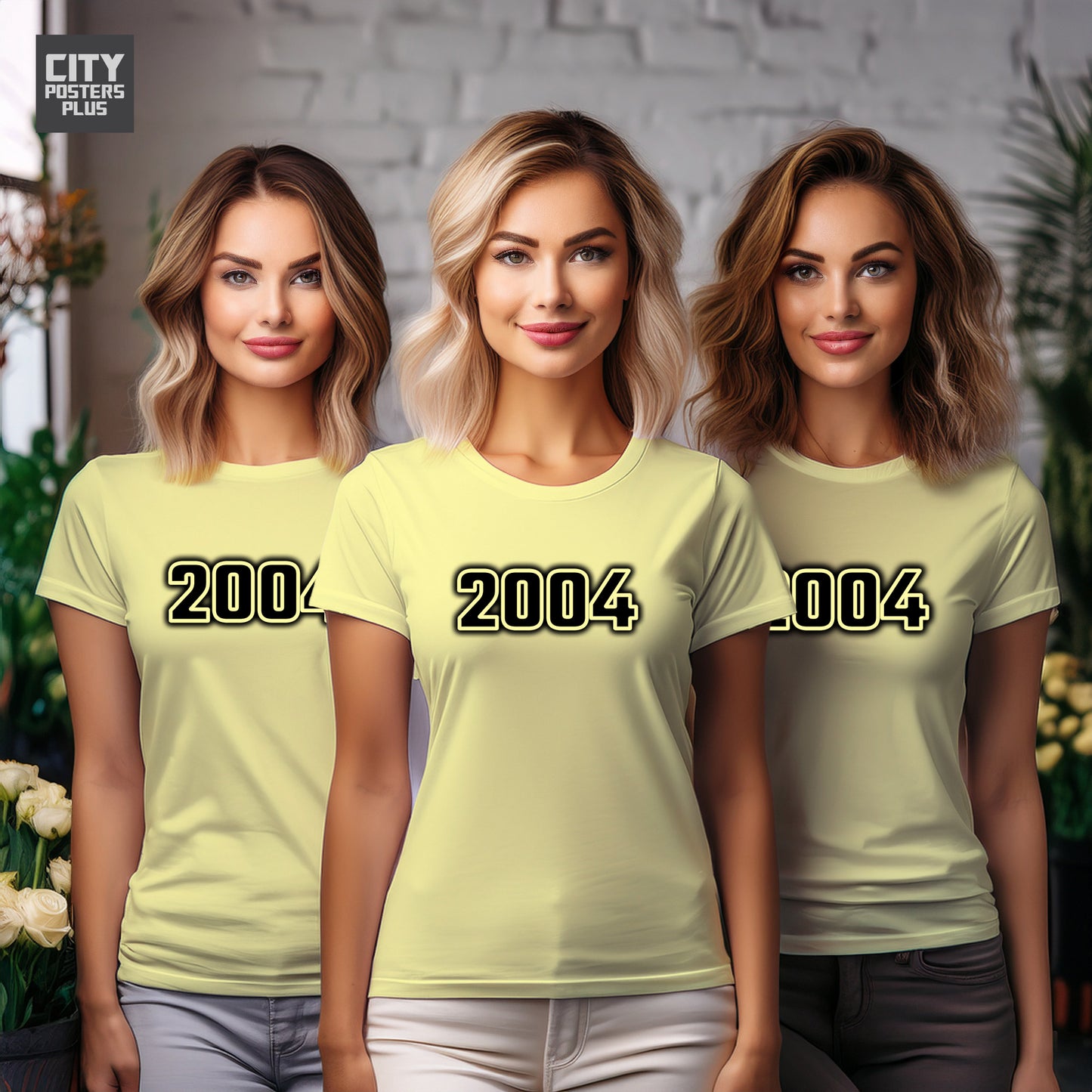 2004 Year Women T-Shirt (Butter Yellow)