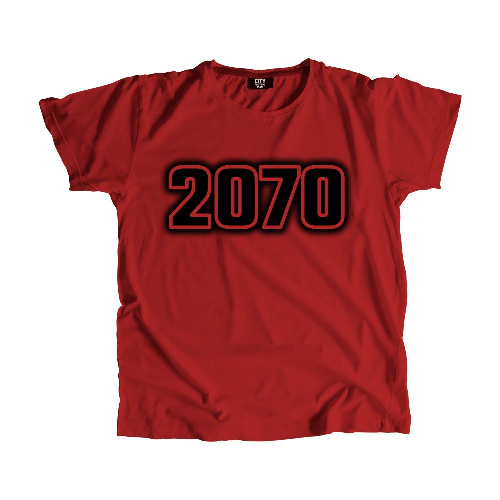 2070 Year Men Unisex T-Shirt (Red)