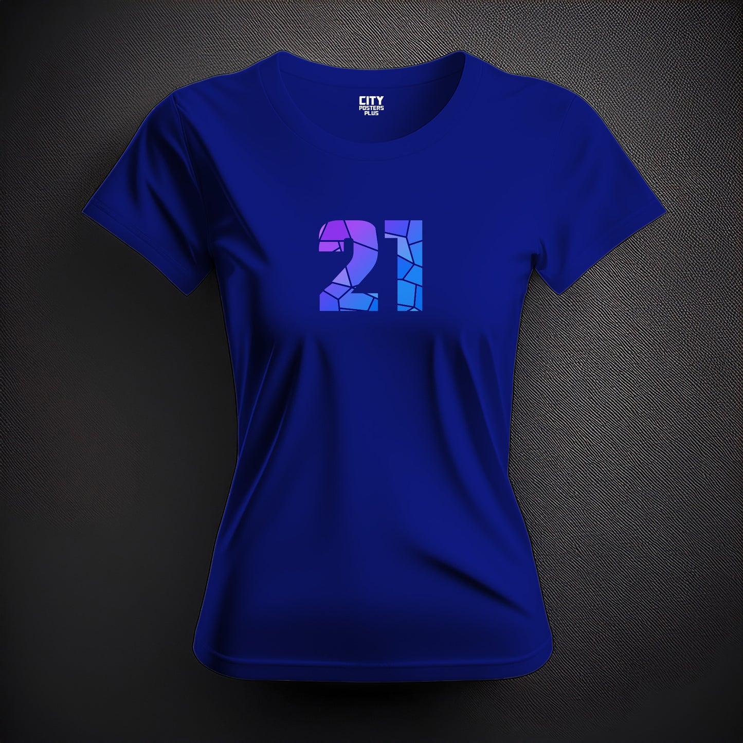 21 Number Women T-Shirt (Royal Blue)