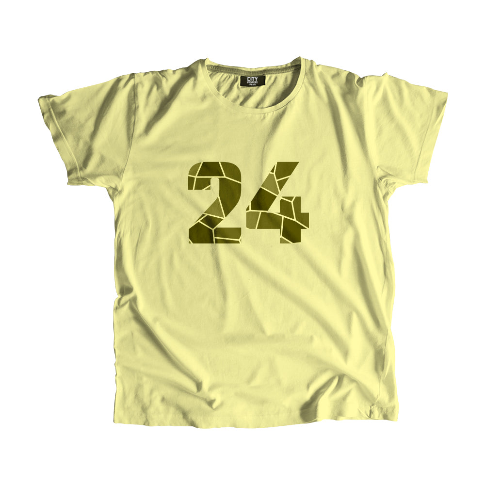 24 Number Men Unisex T-Shirt (Butter Yellow)