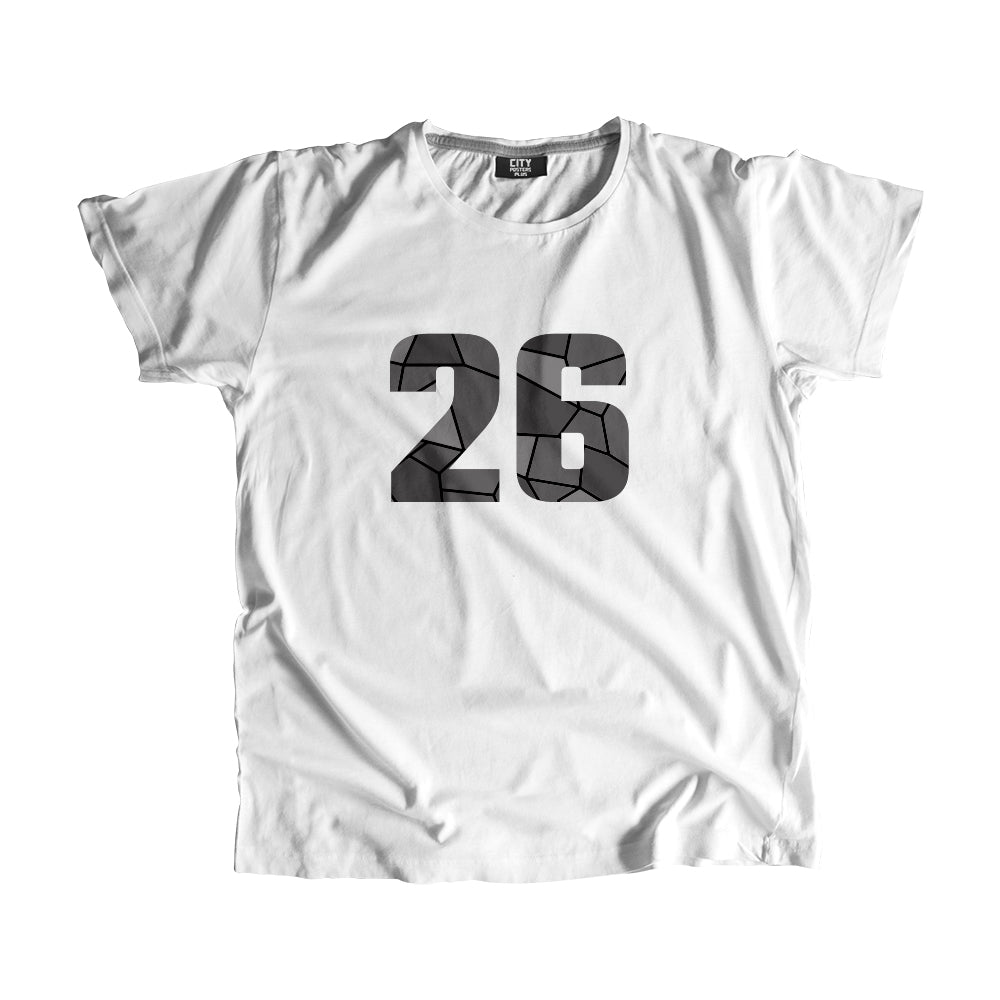 26 Number Men Unisex T-Shirt (White)