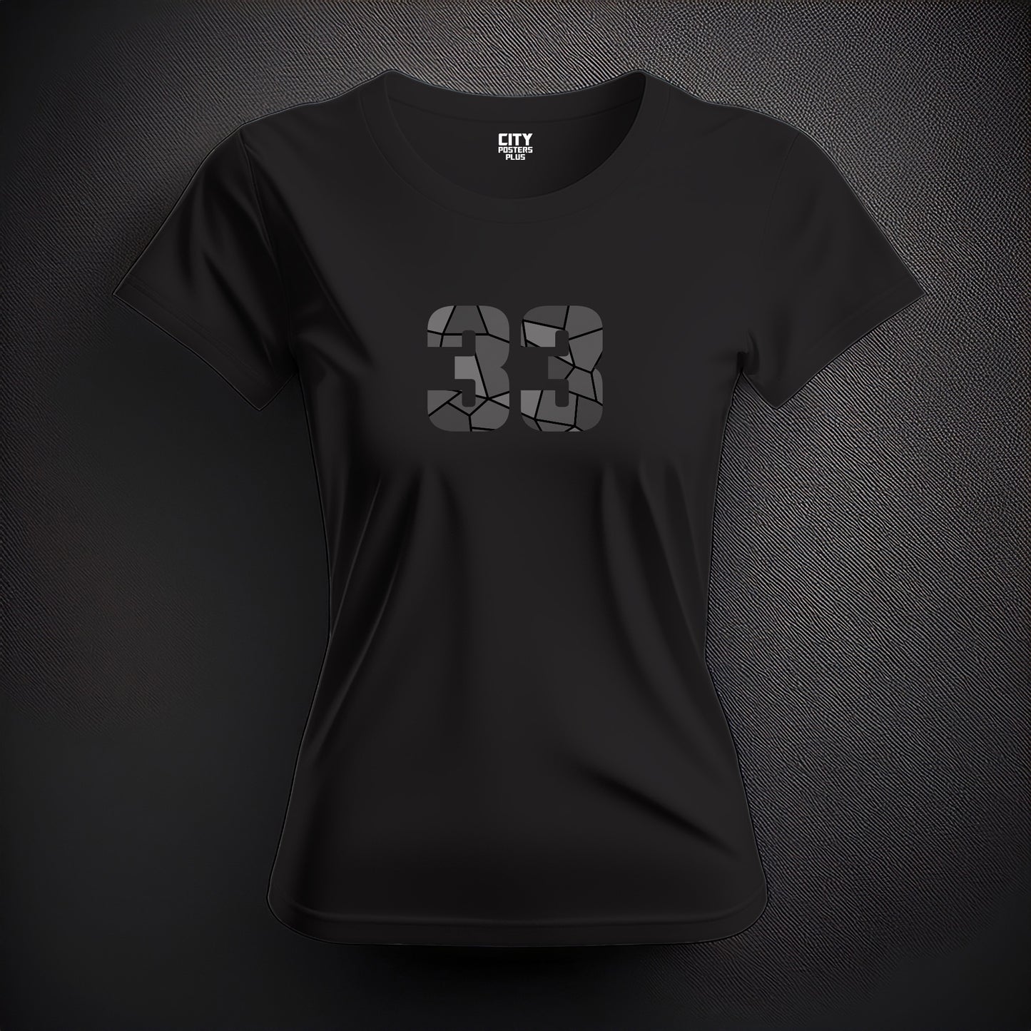 33 Number Women T-Shirt (Black)