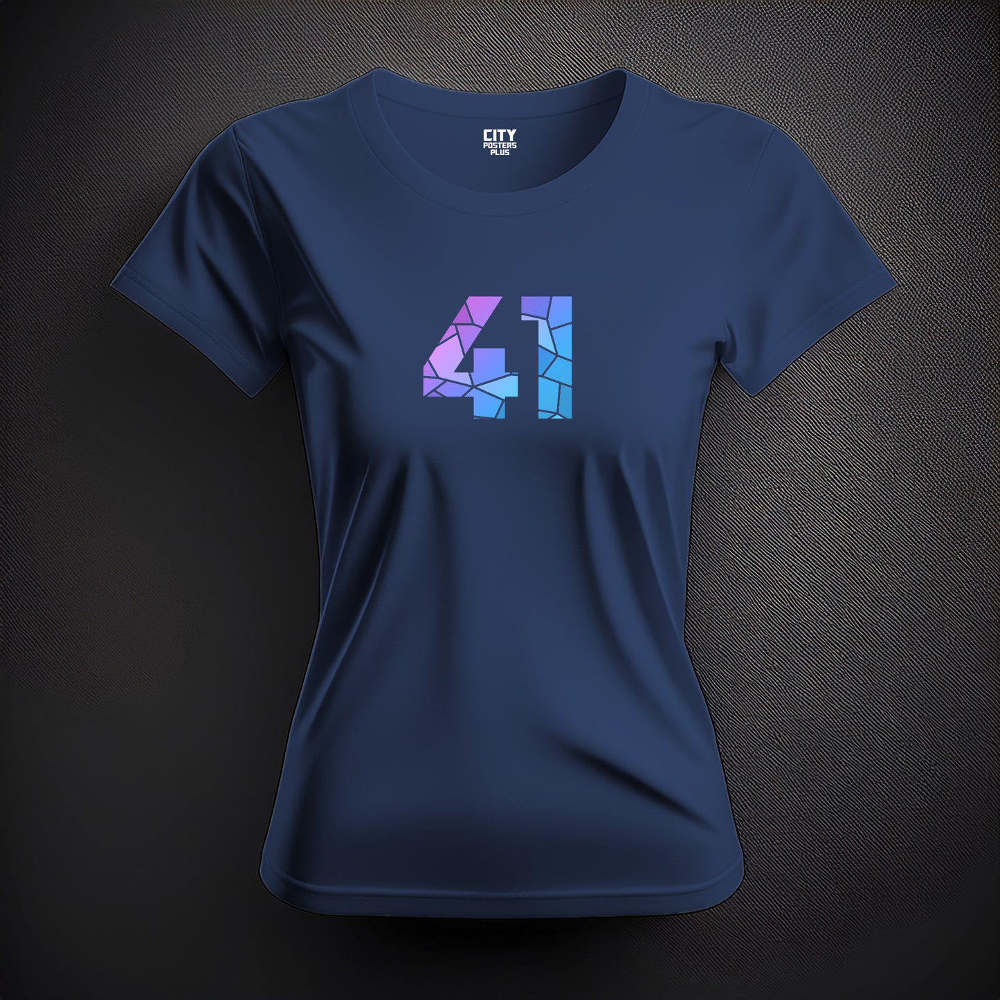41 Number Women T-Shirt (Navy Blue)