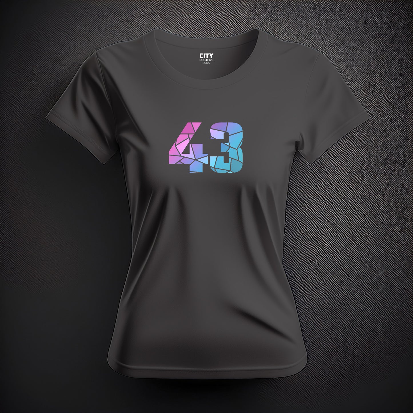 43 Number Women T-Shirt (Charcoal Grey)