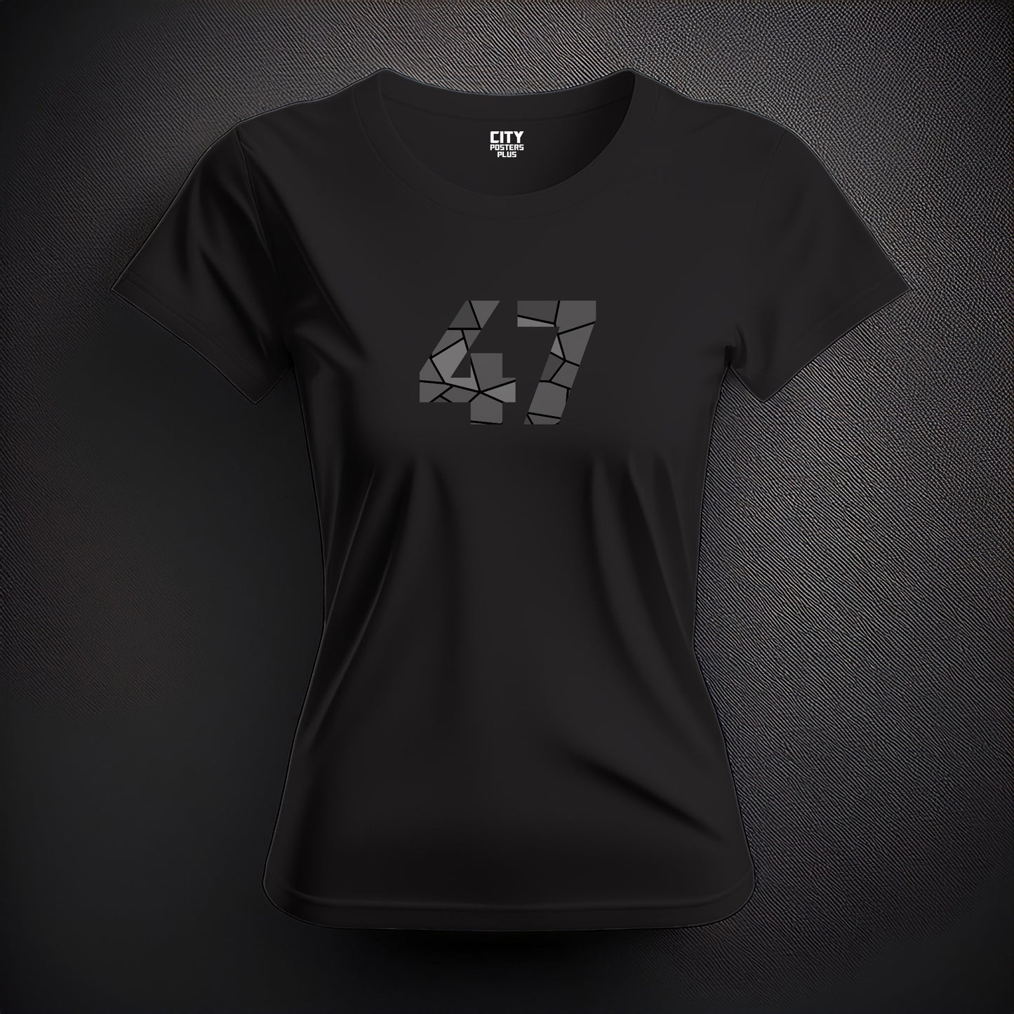 47 Number Women T-Shirt (Black)