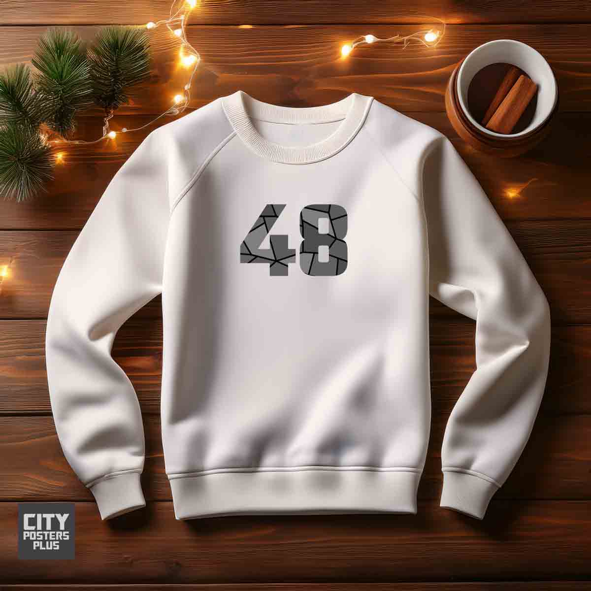 48 Number Unisex Sweatshirt (White)