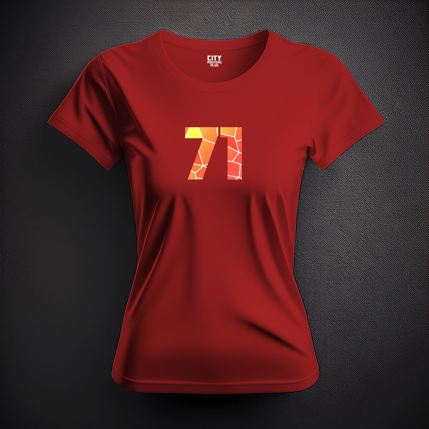 71 Number Women T-Shirt (Red)