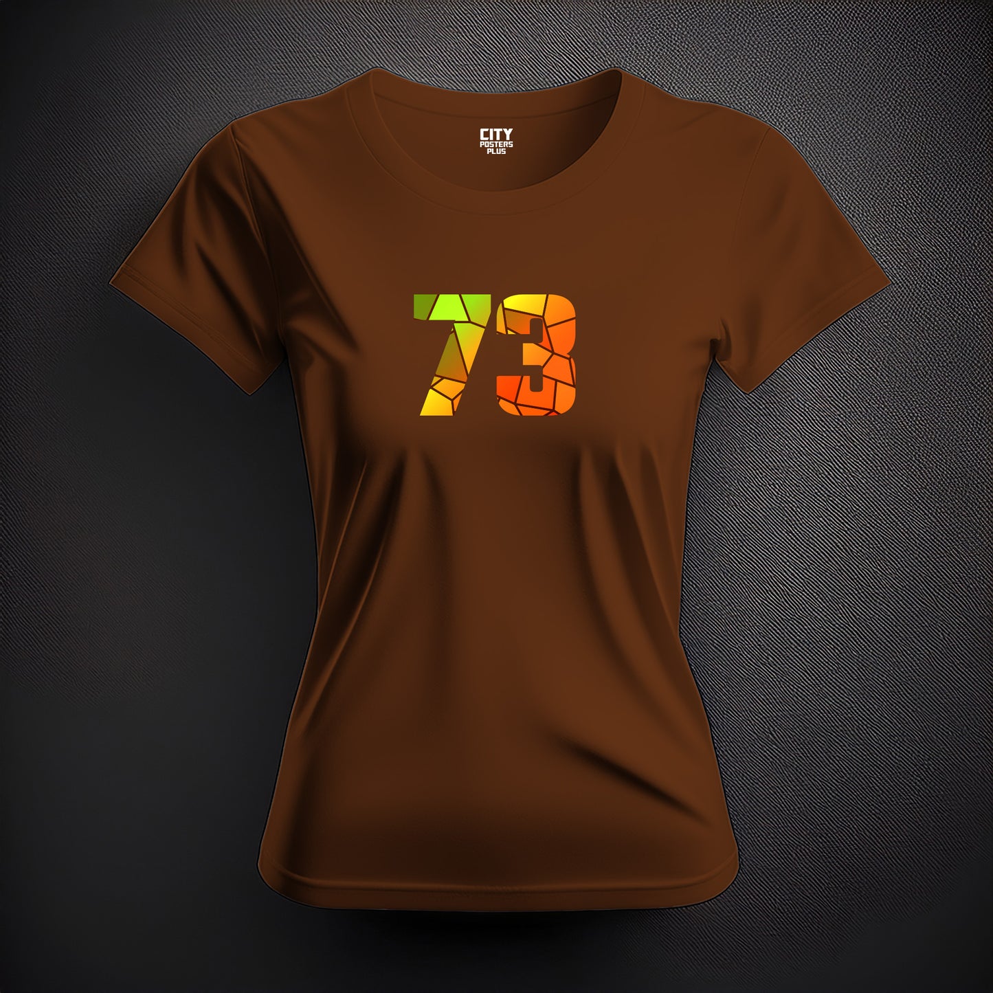 73 Number Women T-Shirt (Brown)