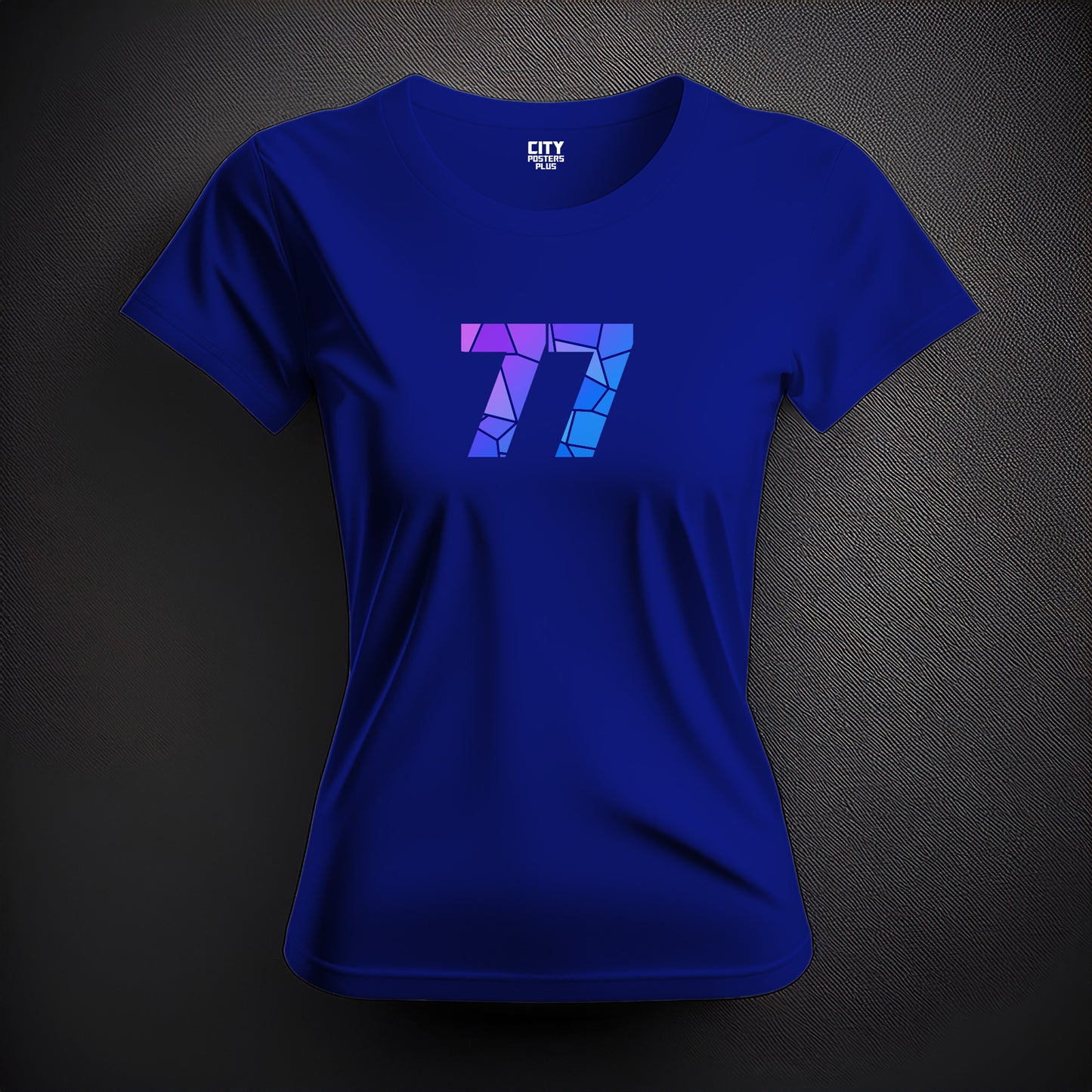 77 Number Women T-Shirt (Royal Blue)