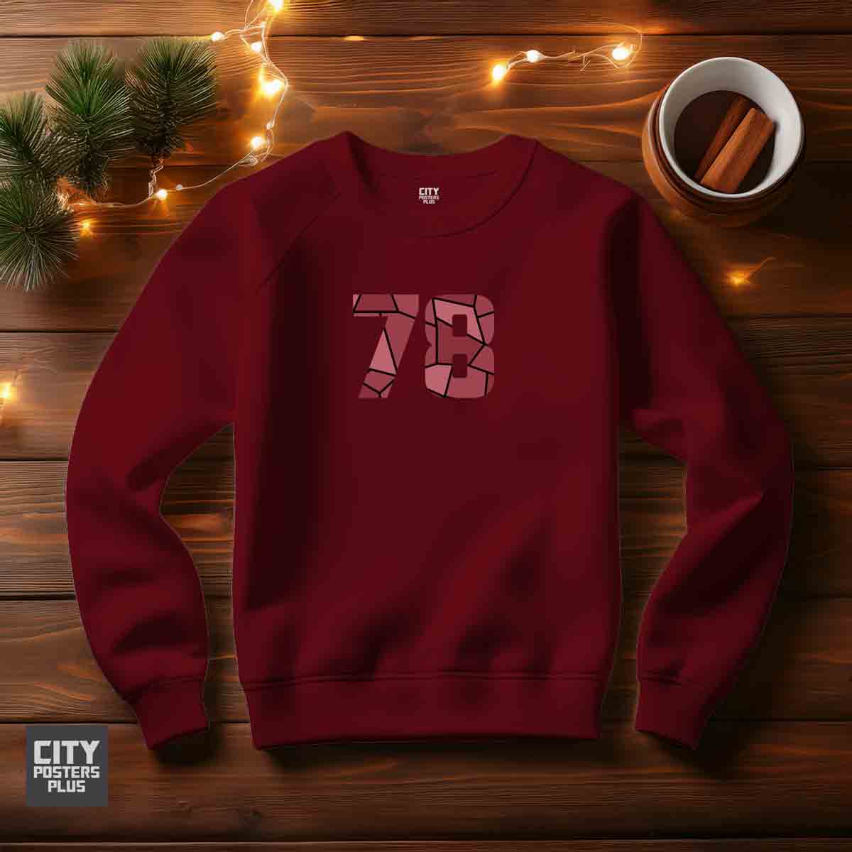78 Number Unisex Sweatshirt (Maroon)
