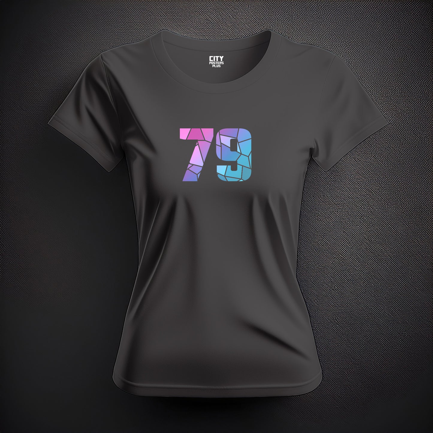 79 Number Women T-Shirt (Charcoal Grey)