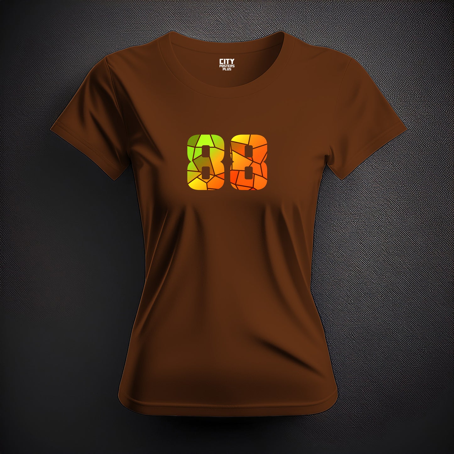 88 Number Women T-Shirt (Brown)
