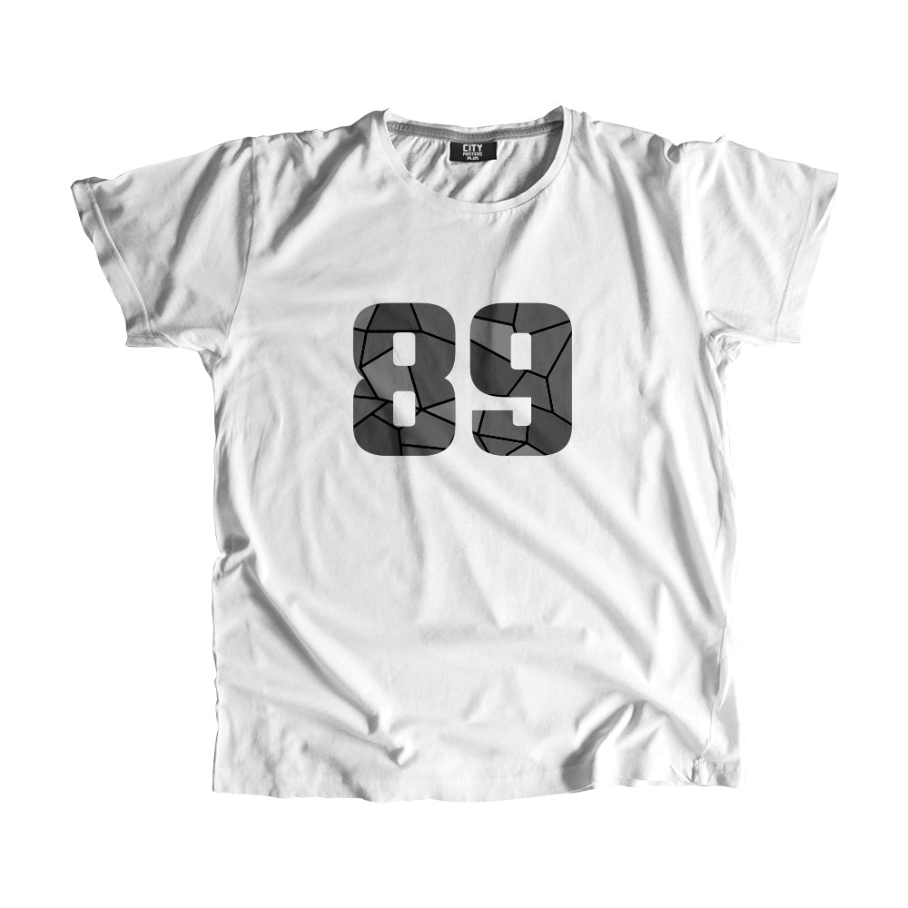 89 Number Men Unisex T-Shirt (White)