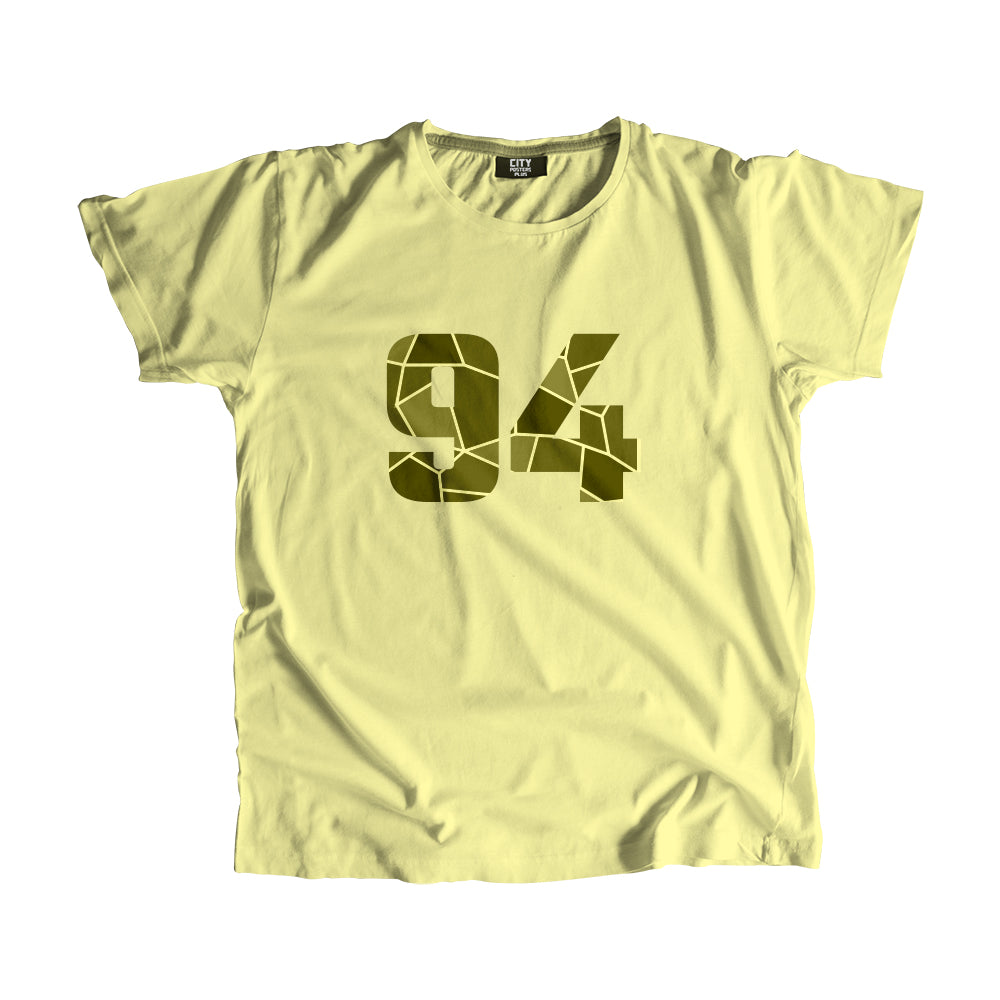 94 Number Men Unisex T-Shirt (Butter Yellow)