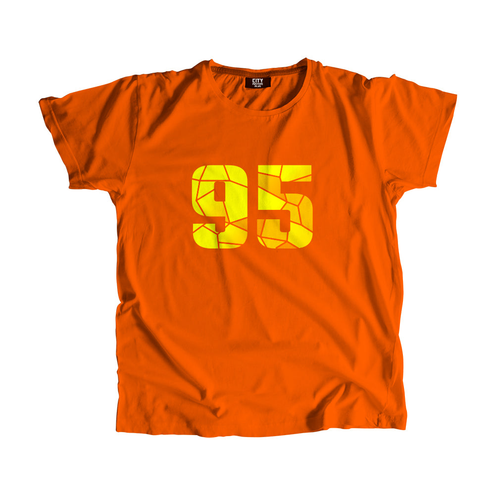 95 Number Men Unisex T-Shirt (Orange)