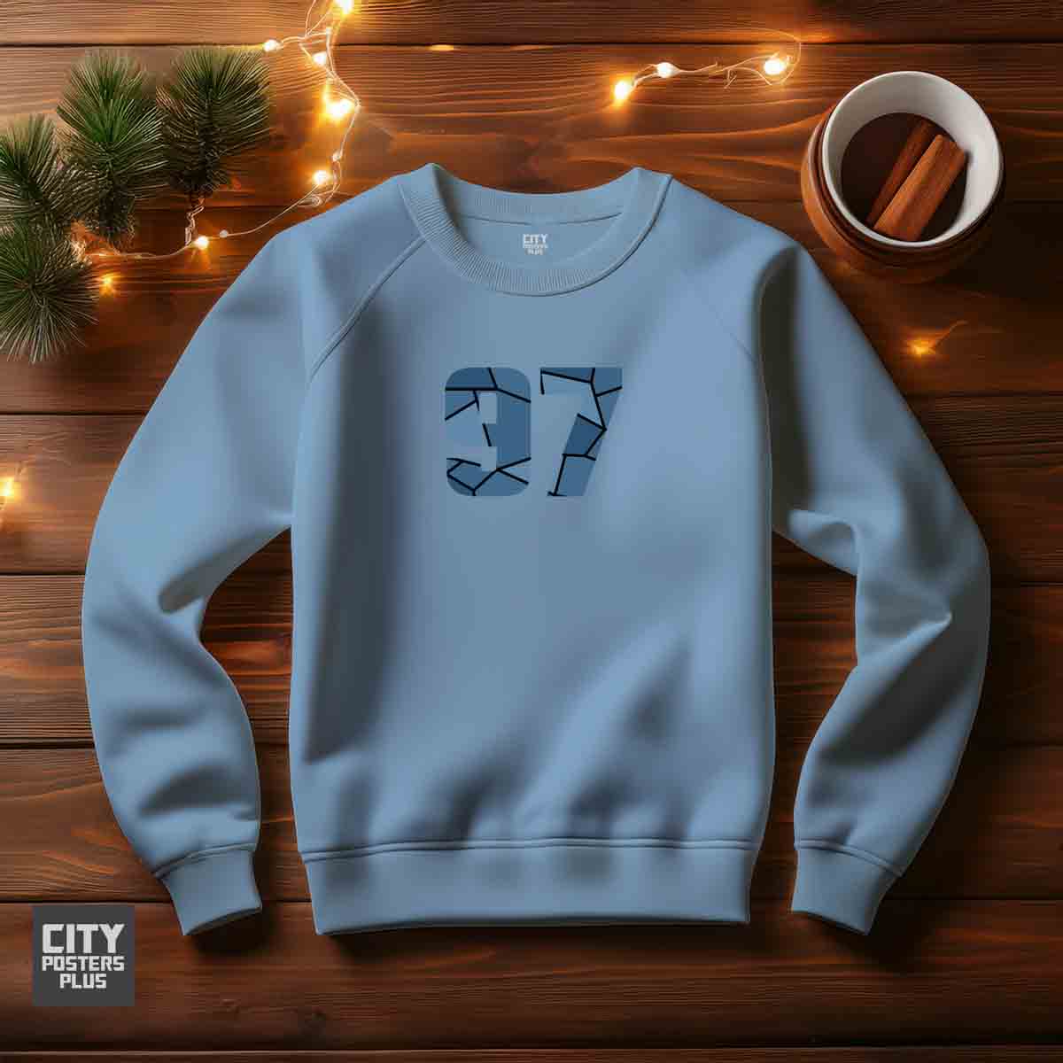 97 Number Unisex Sweatshirt (Baby Blue)