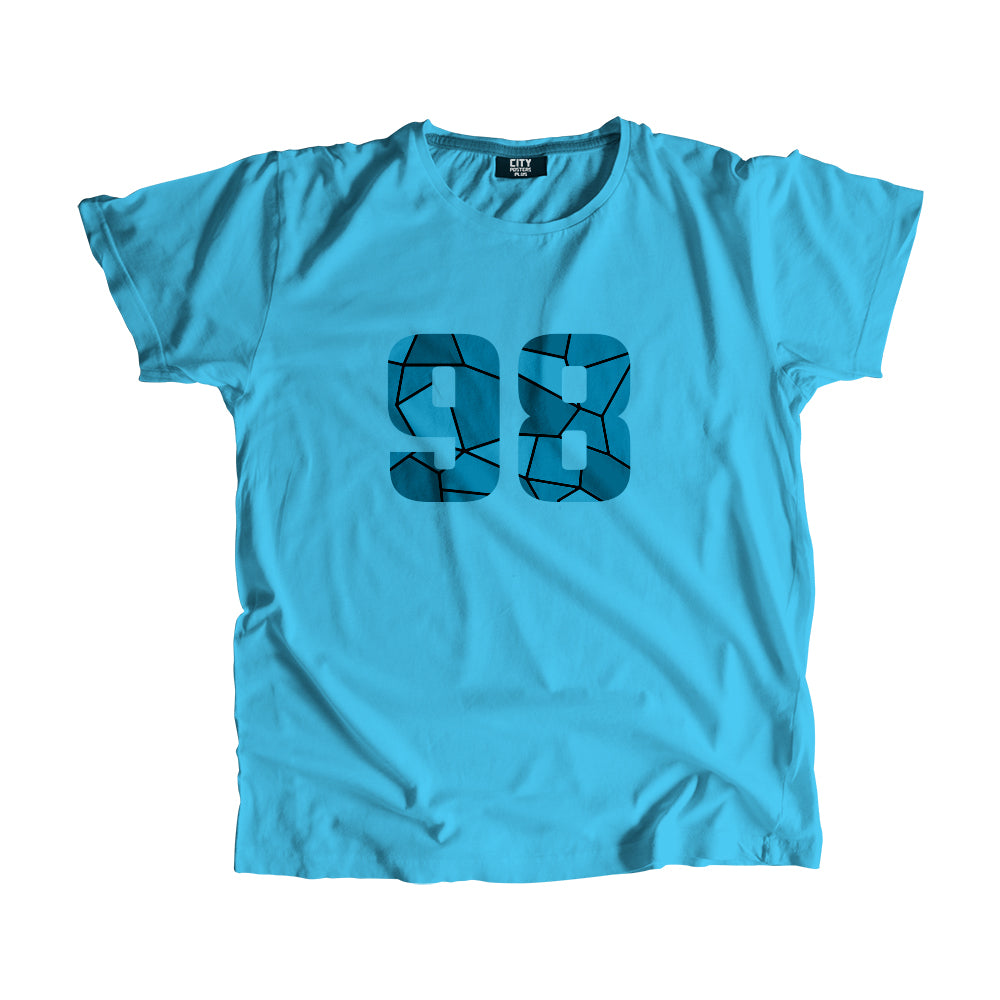 98 Number Men Unisex T-Shirt (Sky Blue)