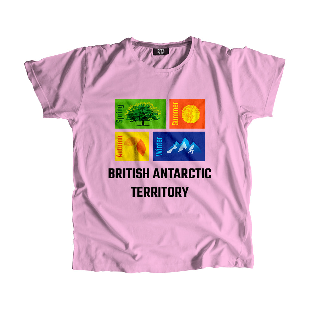BRITISH ANTARCTIC TERRITORY Seasons Men Unisex T-Shirt (Liril Green)