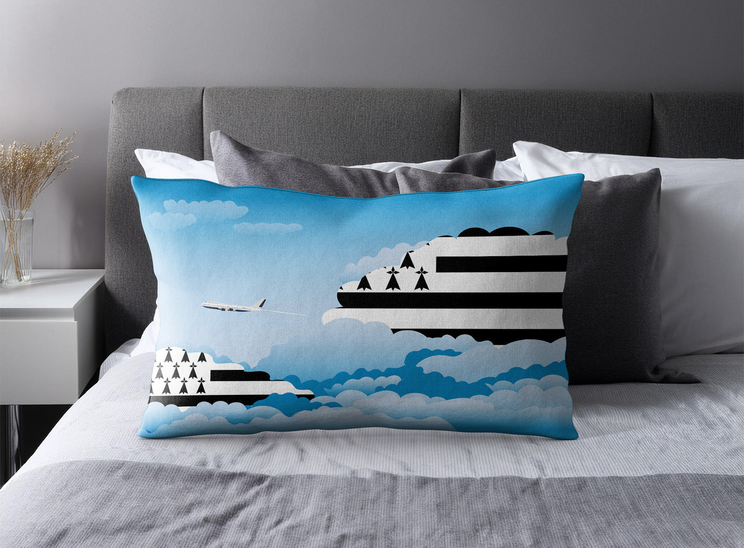 Brittany Day Clouds Pillow Case and Pillow Throw