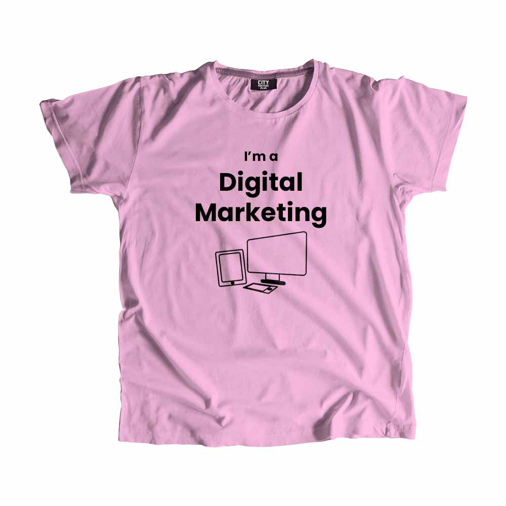 Digital Marketing Men Unisex T-Shirt (Light Pink)