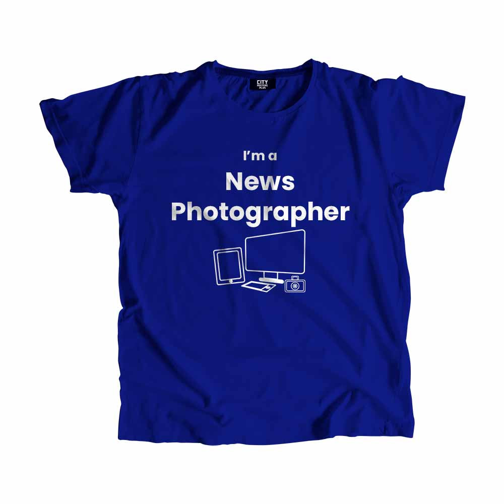 News Photographer Men Unisex T-Shirt (Royal Blue)
