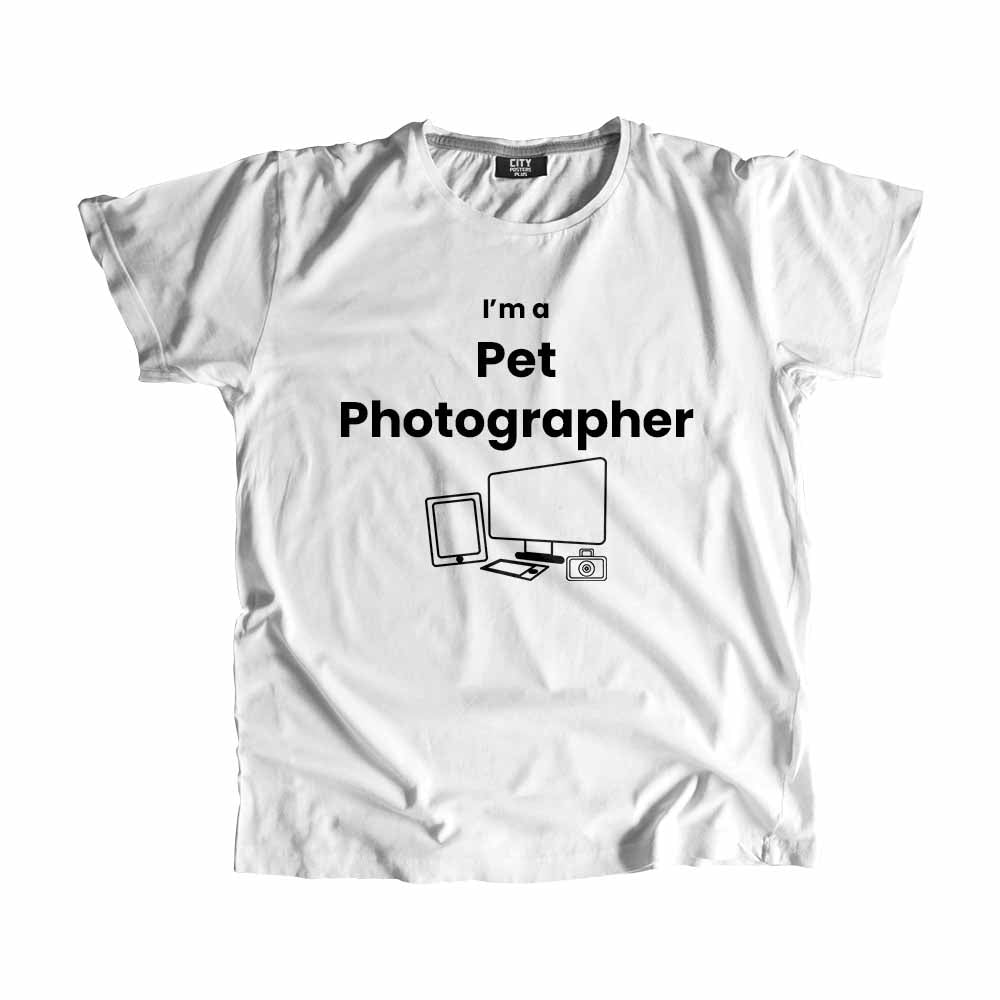 Pet Photographer Men Unisex T-Shirt (White)