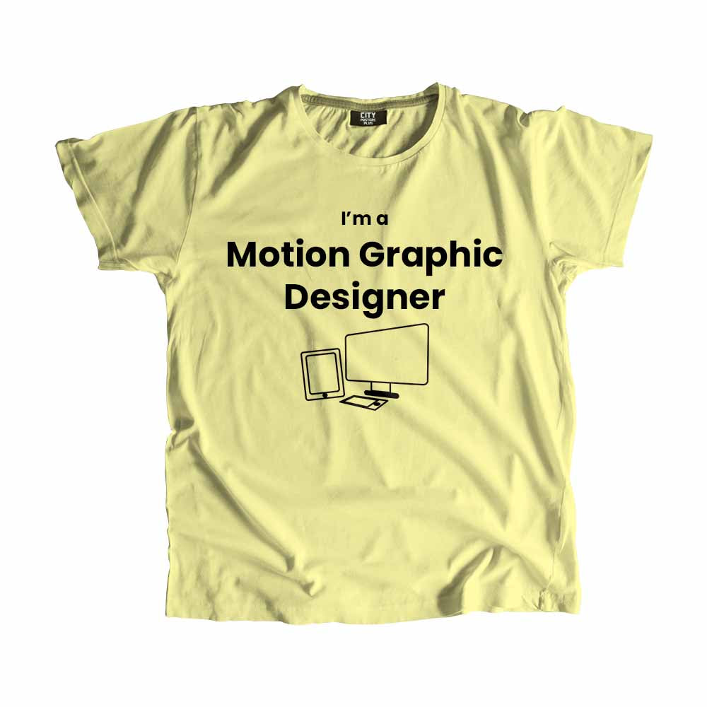 Motion Graphic Designer Men Unisex T-Shirt (Butter Yellow)