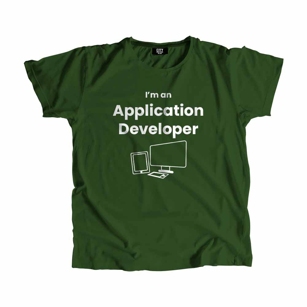 Application Developer Men Unisex T-Shirt (Olive Green)