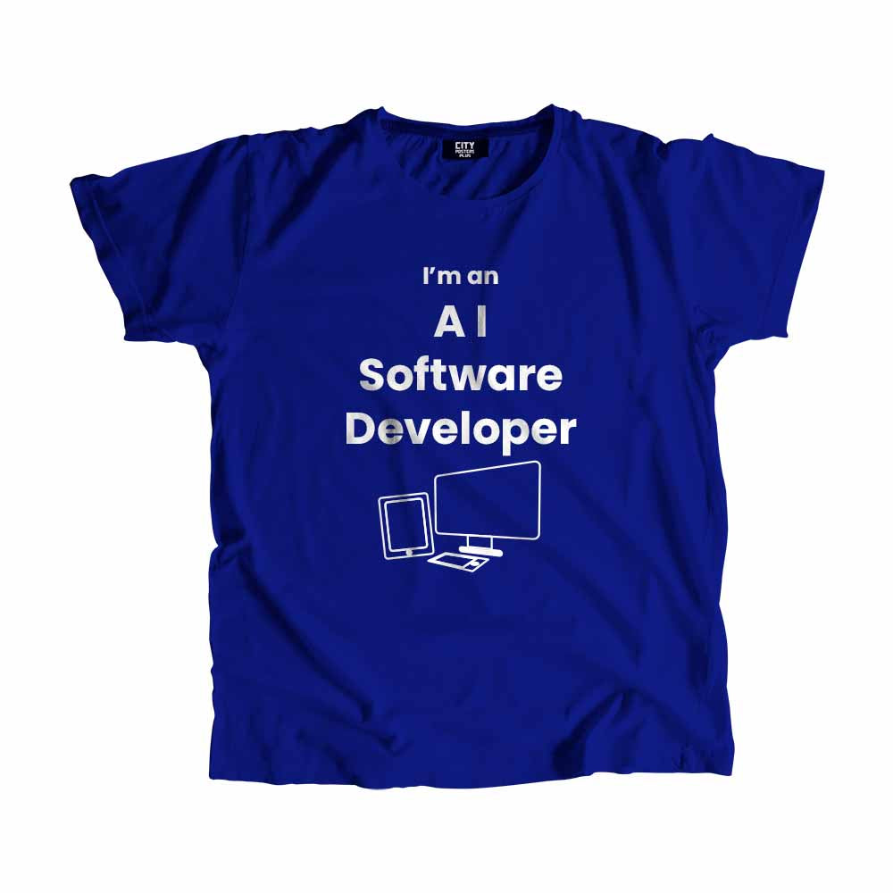 AI Software Developer Men Unisex T-Shirt (Royal Blue)