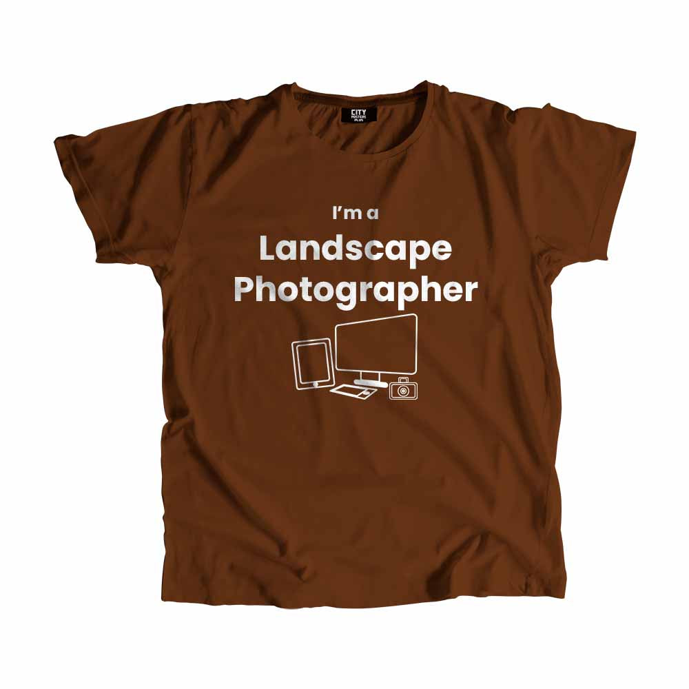 Landscape Photographer Men Unisex T-Shirt (Brown)