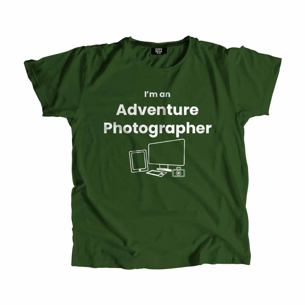 Adventure Photographer Men Unisex T-Shirt (Olive Green)