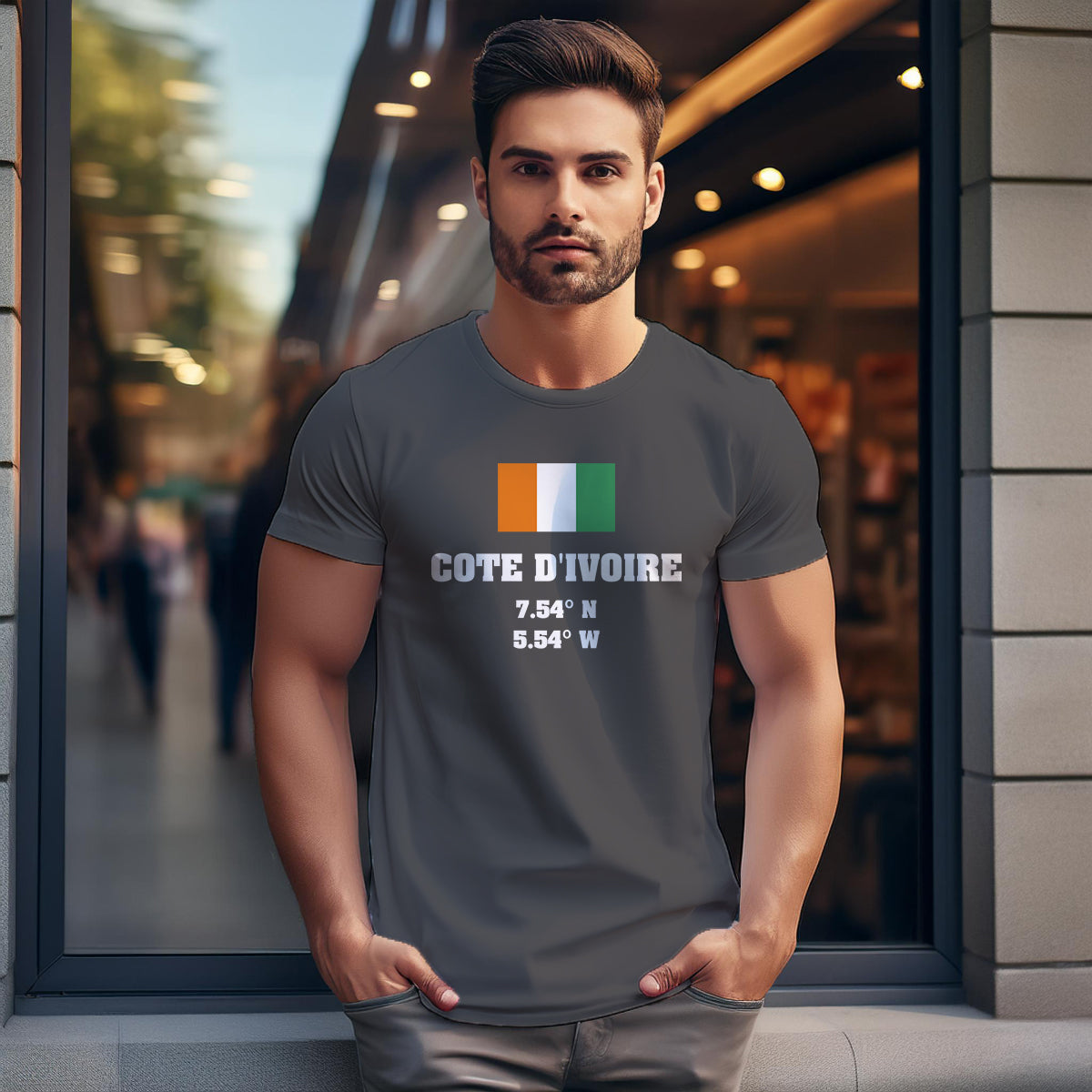 Côte dIvoire Latitude Longitude Men Unisex T-Shirt