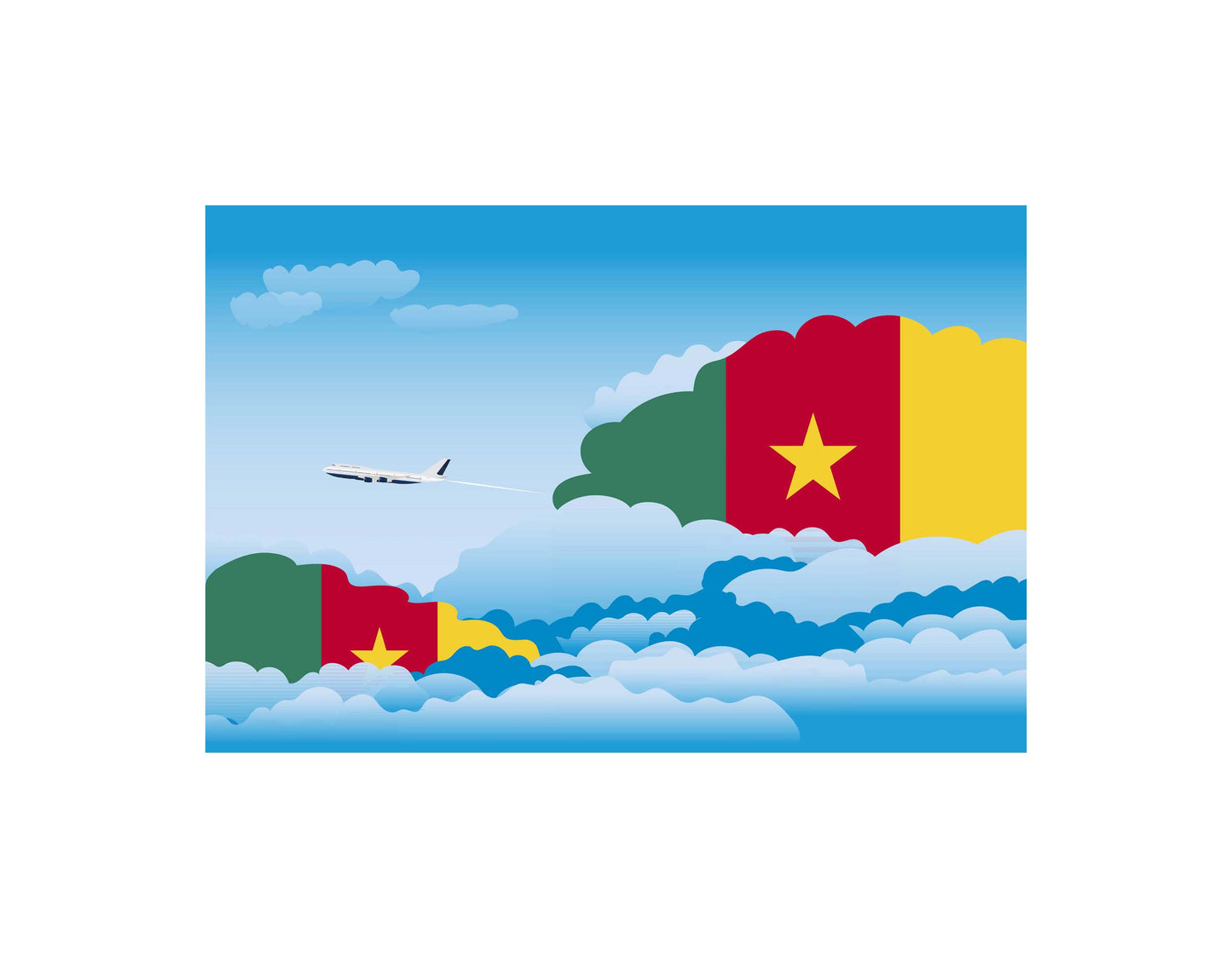 Cameroon Day Clouds Blanket Throw