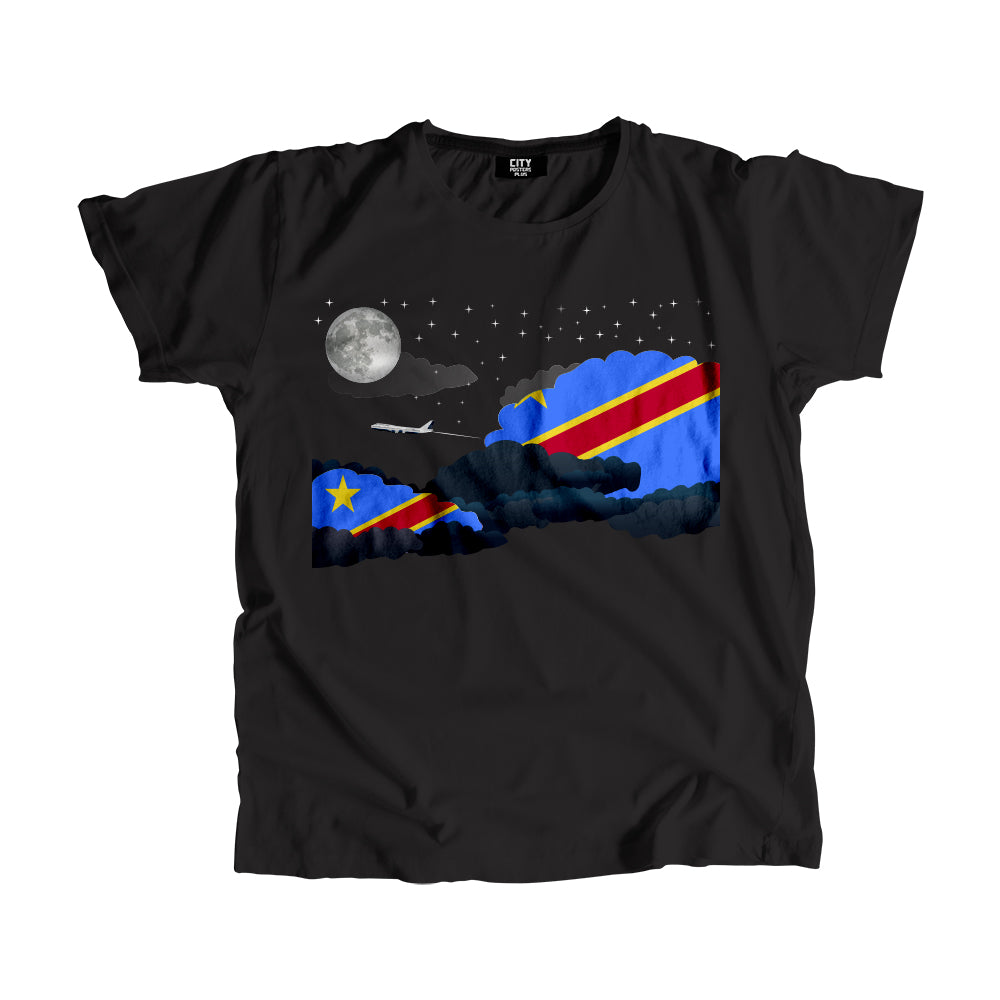 Congo, Democratic Republic of the Night Clouds Men Unisex T-Shirt