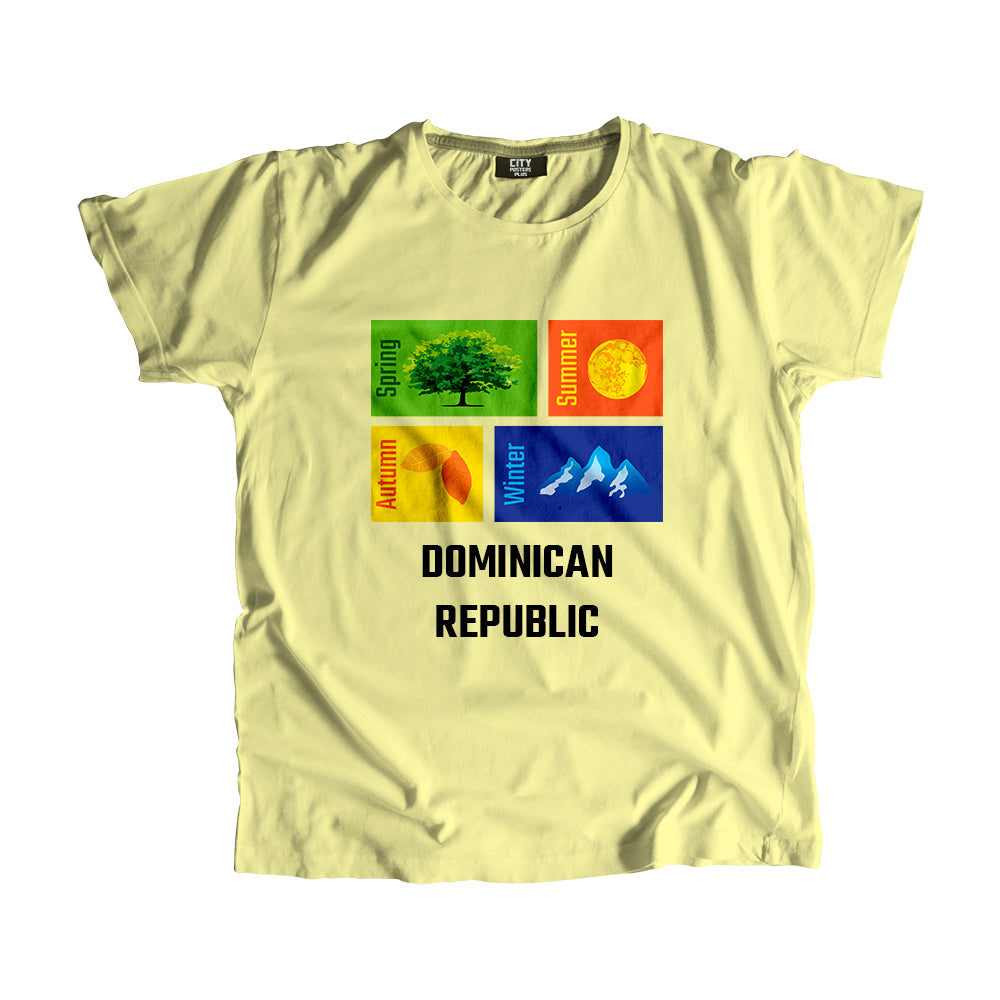 DOMINICAN REPUBLIC Seasons Men Unisex T-Shirt (Butter Yellow)