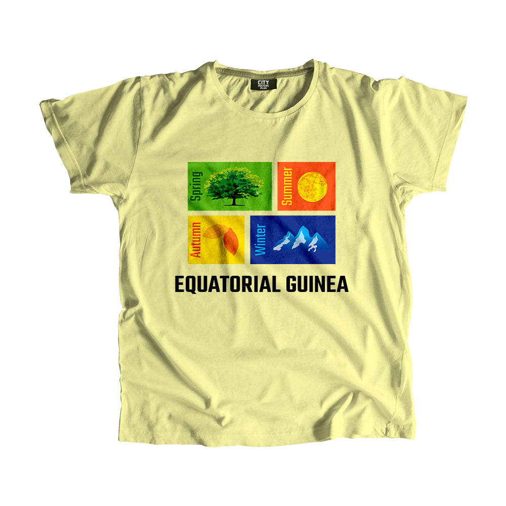 EQUATORIAL GUINEA Seasons Men Unisex T-Shirt (Butter Yellow)