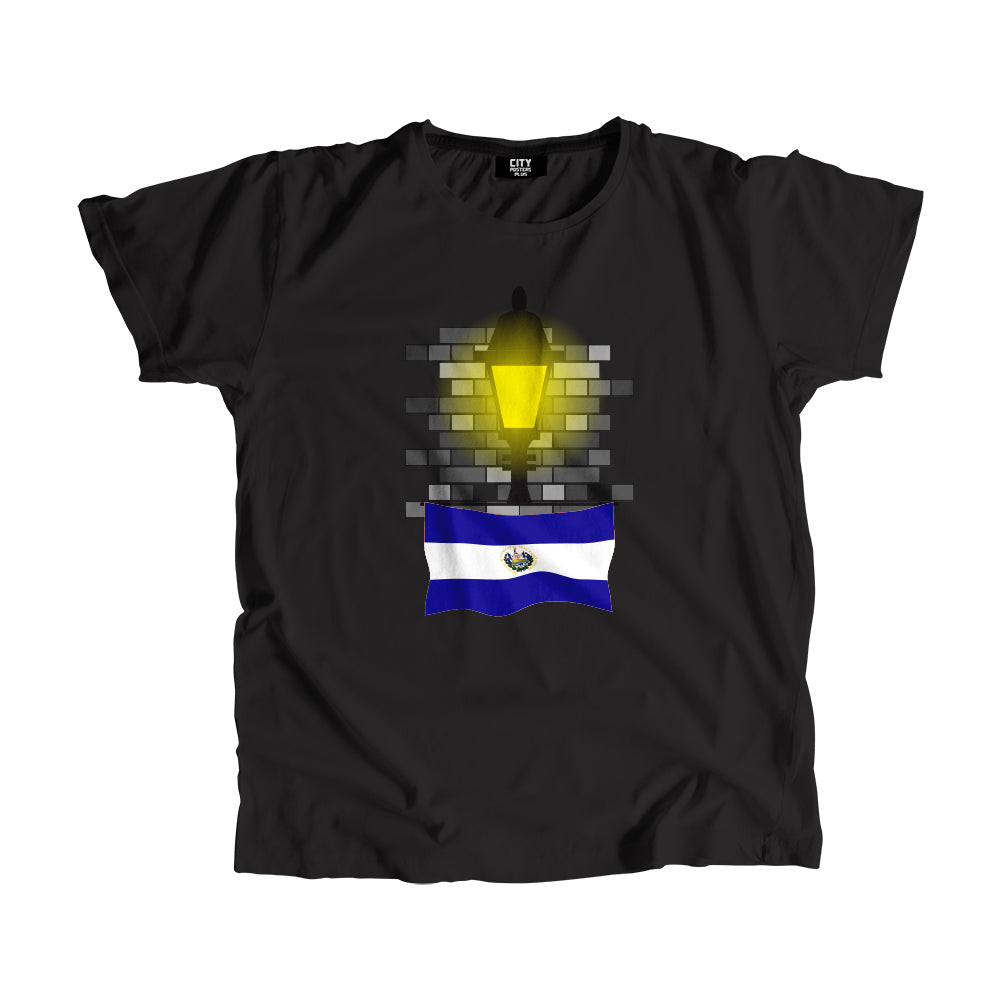 El Salvador Street Lamp Bricks Men Unisex T-Shirt