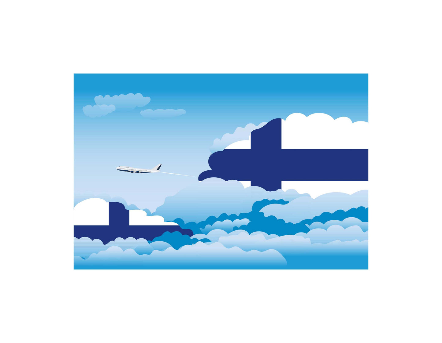 Finland Day Clouds Blanket Throw