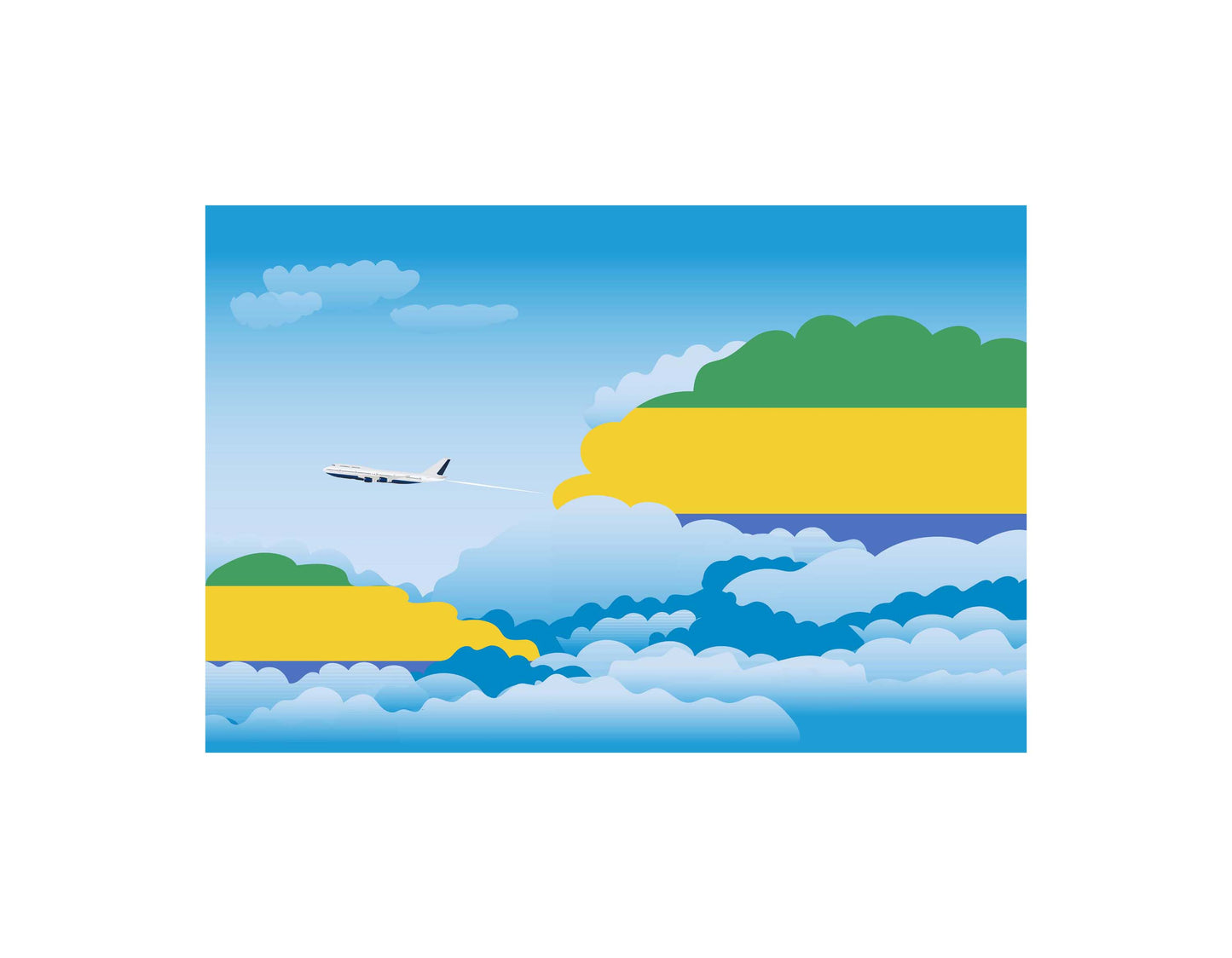 Gabon Day Clouds Blanket Throw